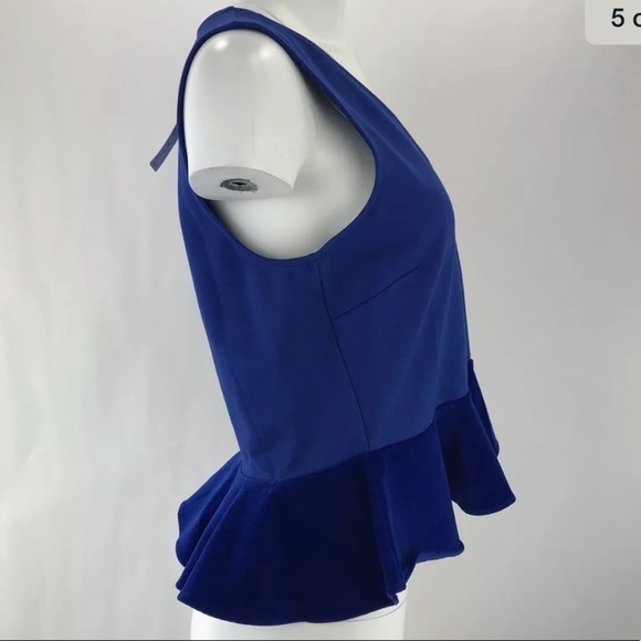 New JCREW Velvet peplum top Harbor View blouse M - Picture 6 of 11